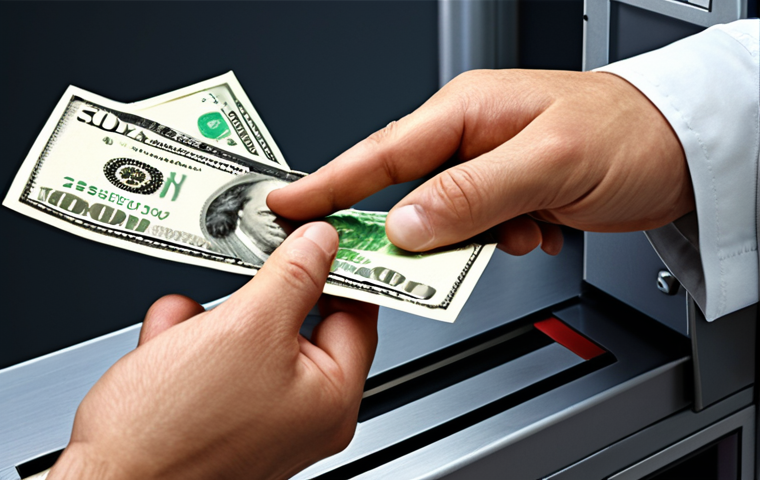 **Prompt:** Overdraft facility, a hand reaching for money beyond the available balance, symbolizing short-term loan with high interest.