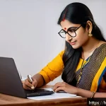 체크카드 결제 후 취소 절차 - A detailed scene of a Hindi-speaking Indian woman using a verified mobile banking app on her modern ...