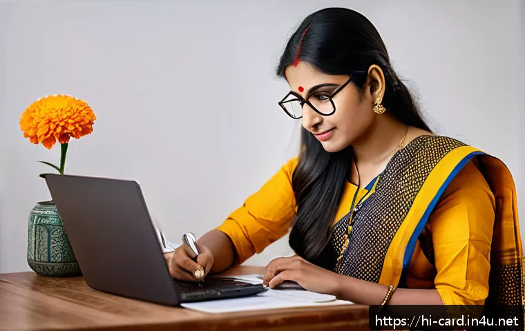 체크카드 결제 후 취소 절차 - A detailed scene of a Hindi-speaking Indian woman using a verified mobile banking app on her modern ...